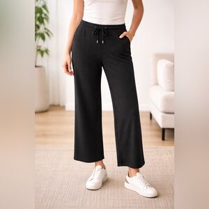 Jones & Co Black Pull-On Wide Leg Knit Pants – Size 1X Polished Comfort